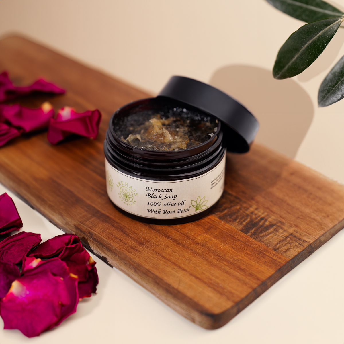 Savon noir marocain aux pétales de rose